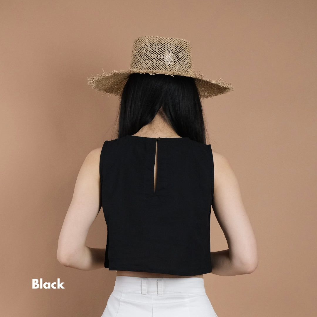 Sleeveless Crop Top (Cotton Linen)